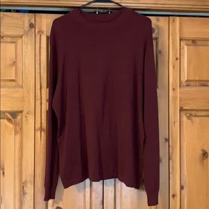 maroon long sleeve sweater